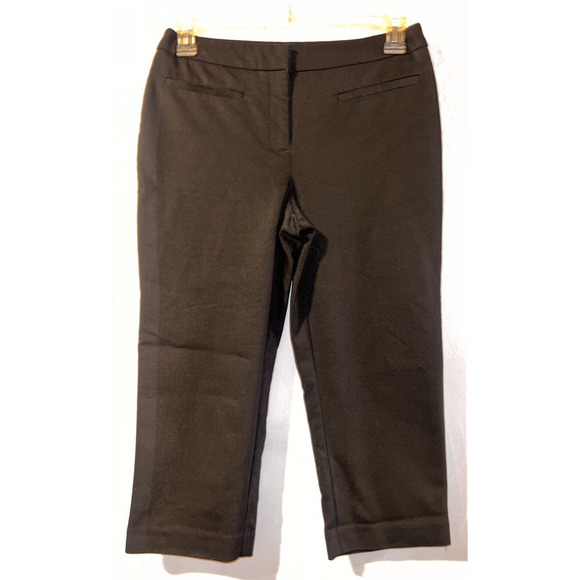 CHICO'S FABULOUSLY Pants Women's Sz Small (0) Black DARCY Slimming Capri Crops - Picture 1 of 3